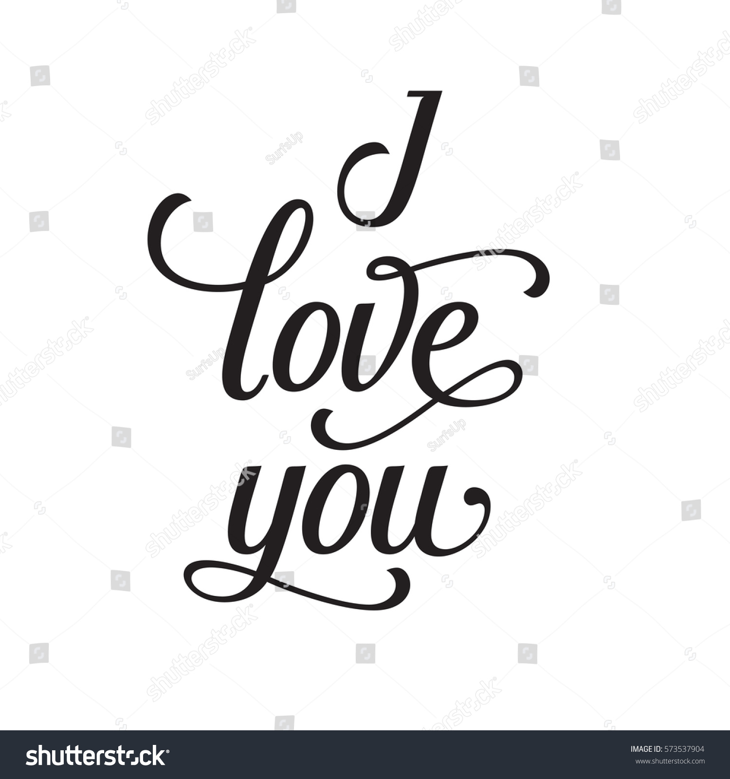 Love You Lettering Stock Vector Royalty Free 573537904 Shutterstock
