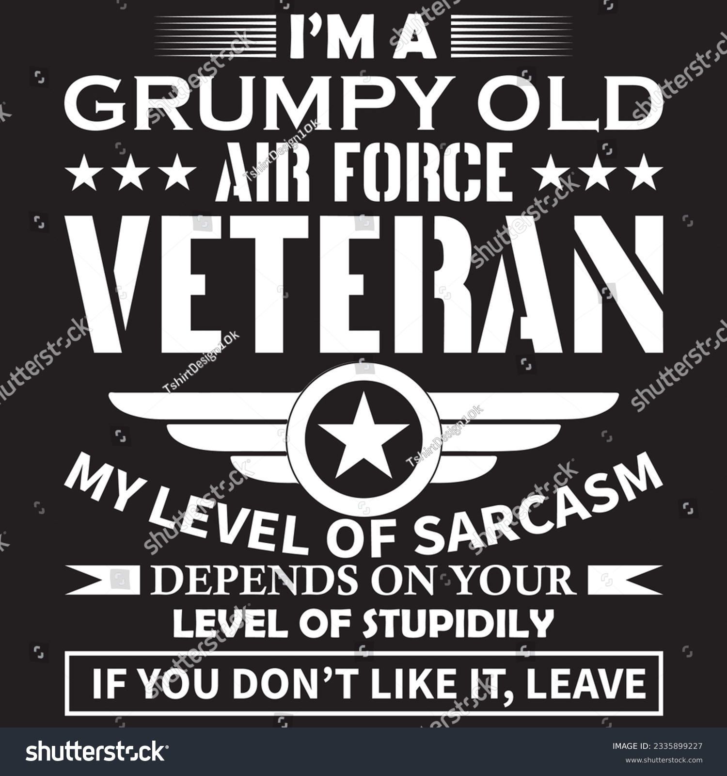 SVG of I'm a grumpy old air force veteran svg
