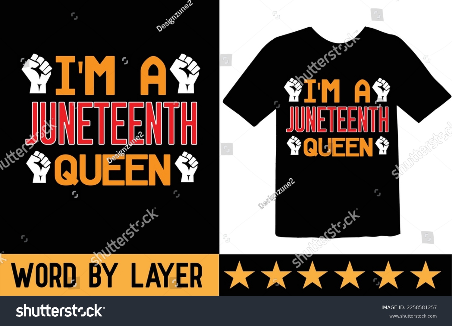 SVG of I'm a Juneteenth queen svg t shirt design svg