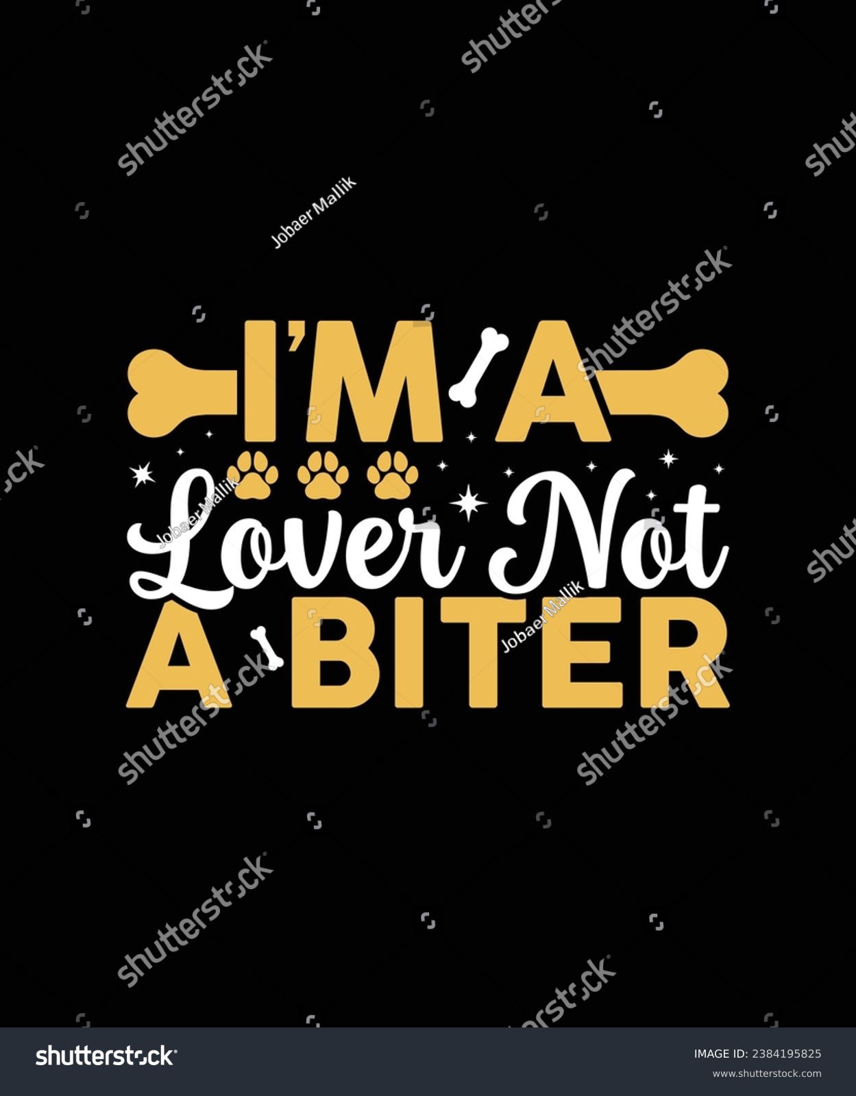 SVG of I'm a lover not a biter pet t shirt svg
