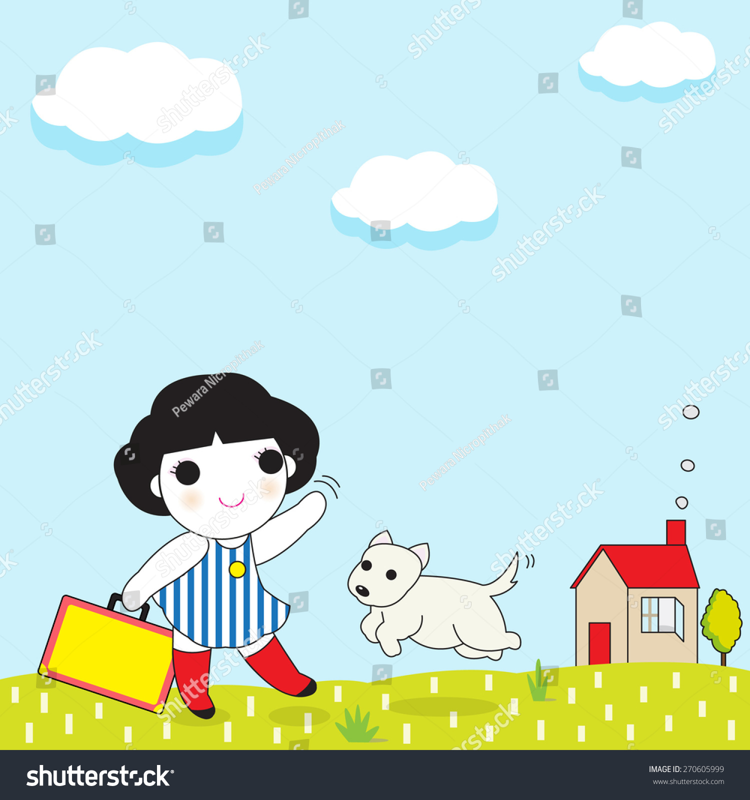 Im Coming Back Home Character Illustration Stock Vector Royalty Free