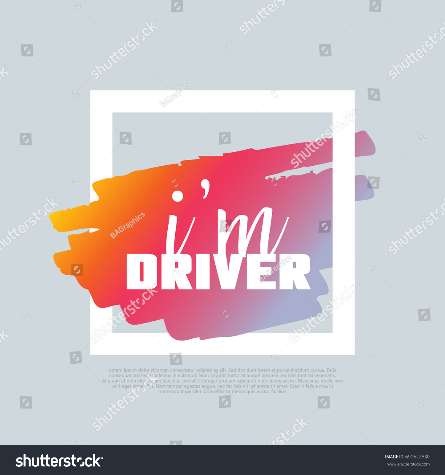 SVG of I'm Driver. Vector clip-art template, poster design. Motto, label, text. Compatible wtih PNG, JPG, AI, CDR, SVG, PDF and EPS. svg