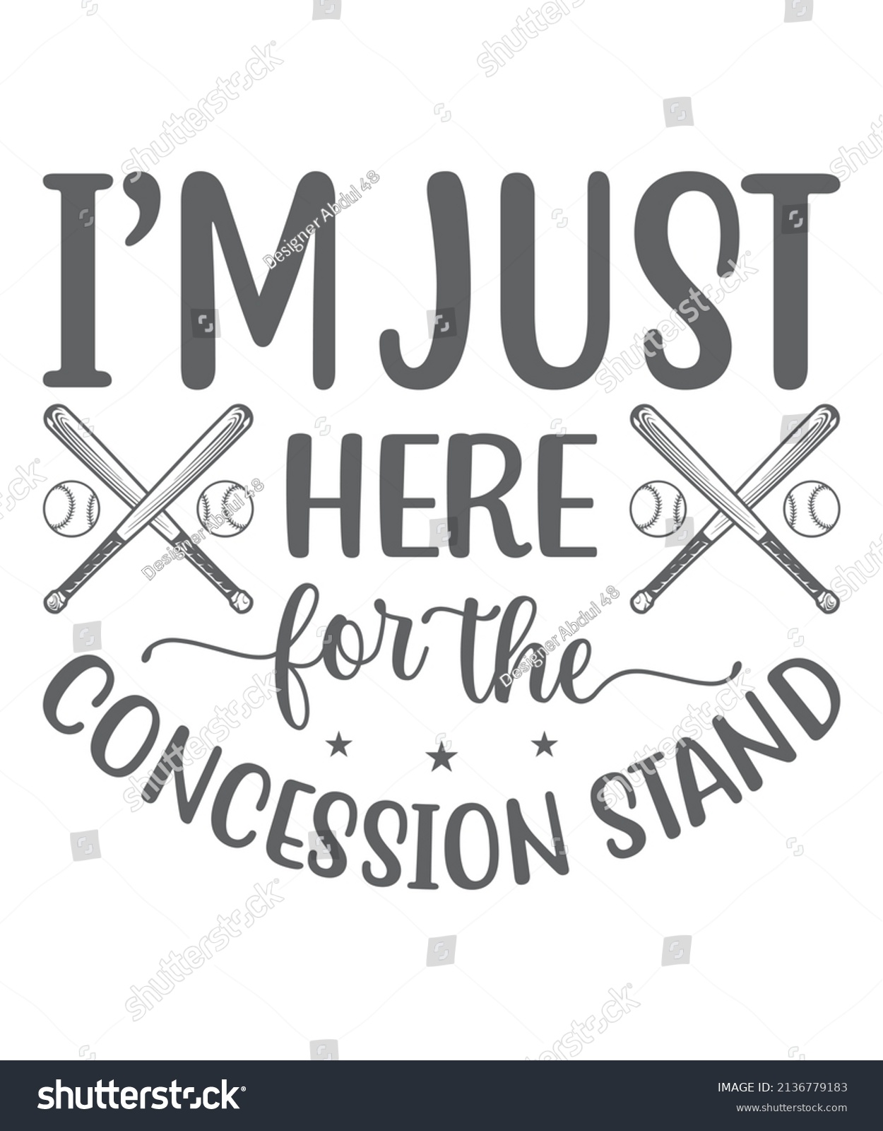 SVG of I'm Just Here for the Concession Stand svg