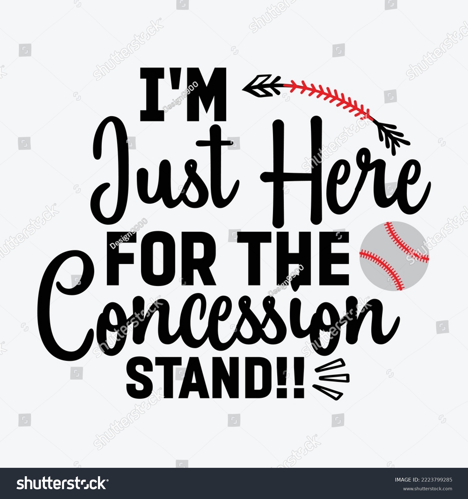 SVG of I'm just here for the Concession Stand Svg craft cricut cut files svg