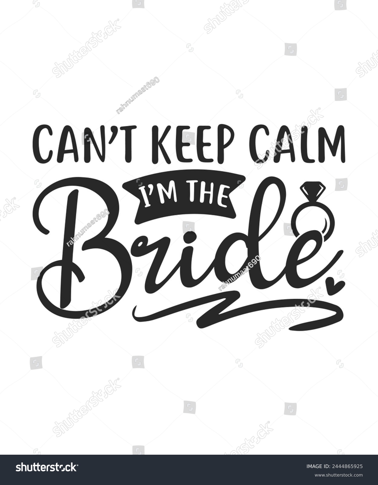SVG of I'm the bride wedding bride groom svg
