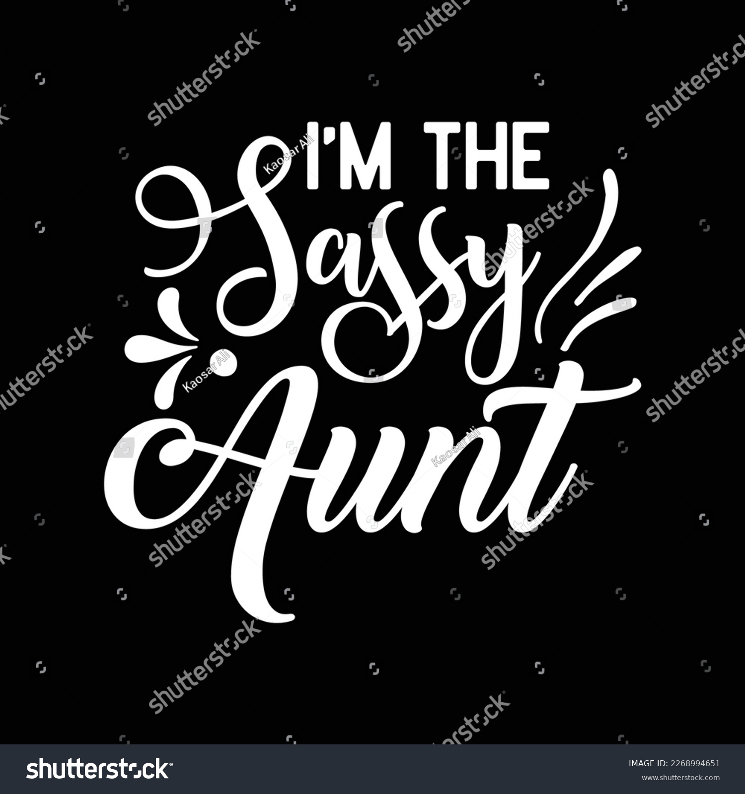 SVG of I'm the Sassy Aunt svg svg