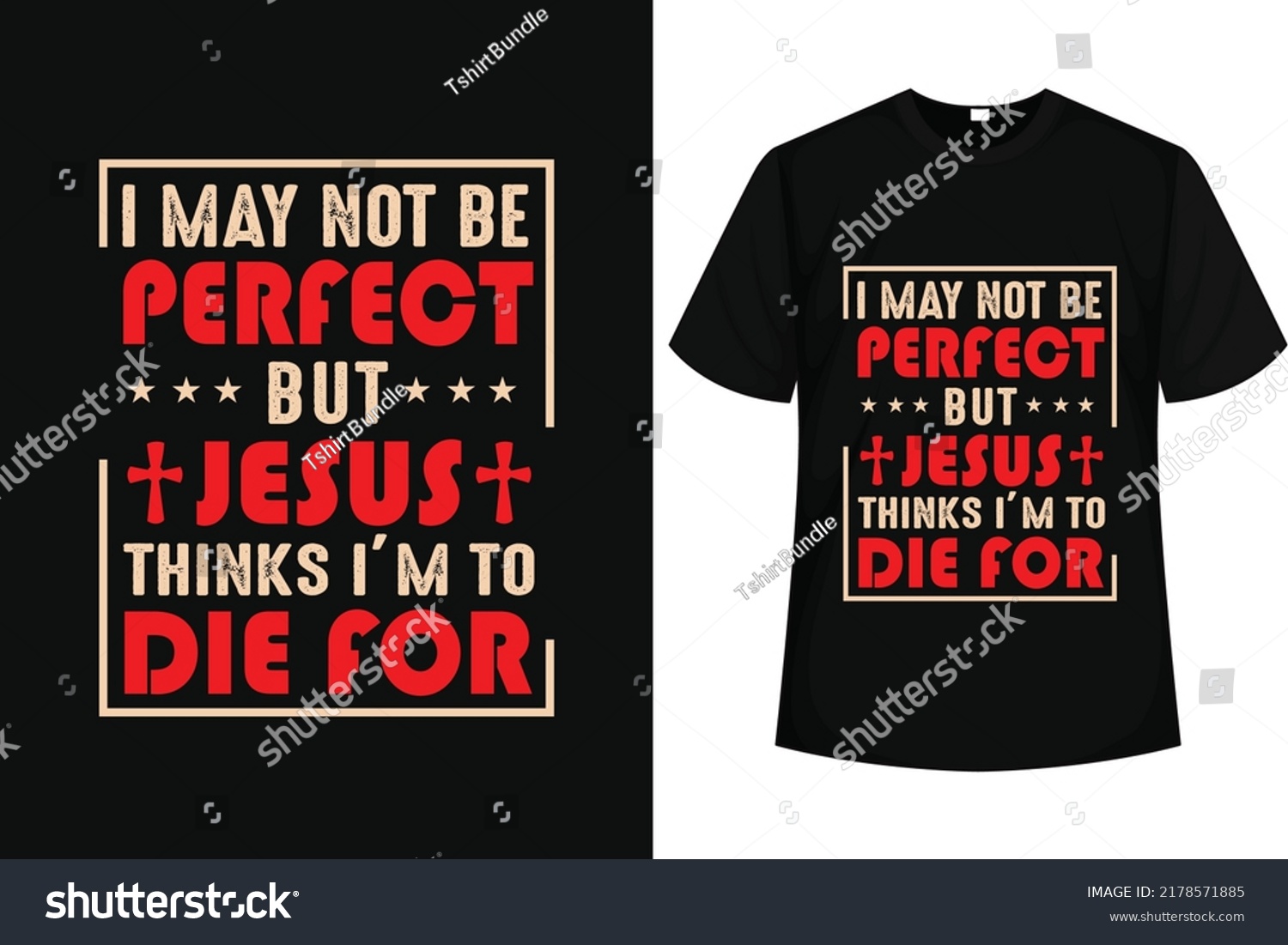 May Not Be Perfect Jesus Thinks Stock Vector Royalty Free 2178571885