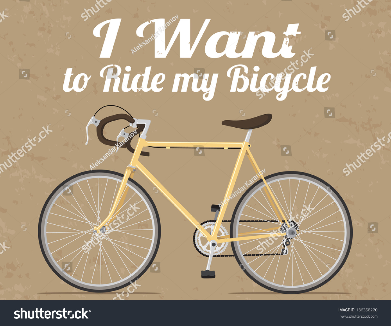 Want Ride My Bicycle Stock Vector 186358220 - Shutterstock