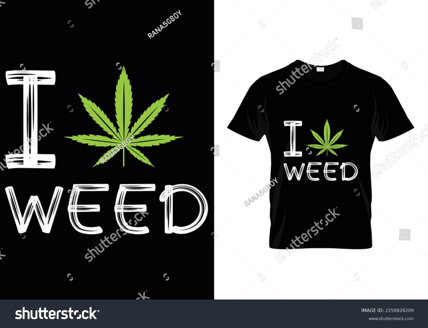 SVG of I Weed Weed T-Shirt Design svg