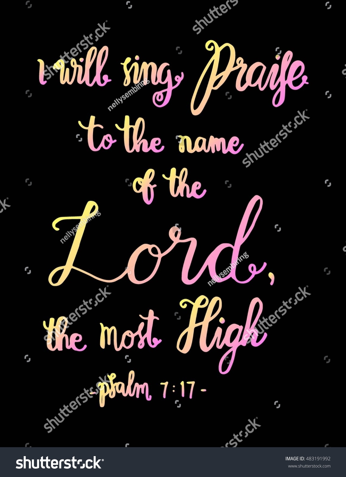 All Praise To The Most High Quotes Will Sing Praise Name Lord Most Stock Vector (Royalty Free) 483191992 |  Shutterstock