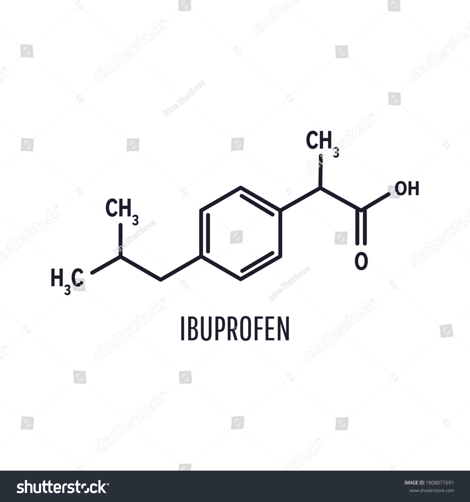 Ibuprofen structure
