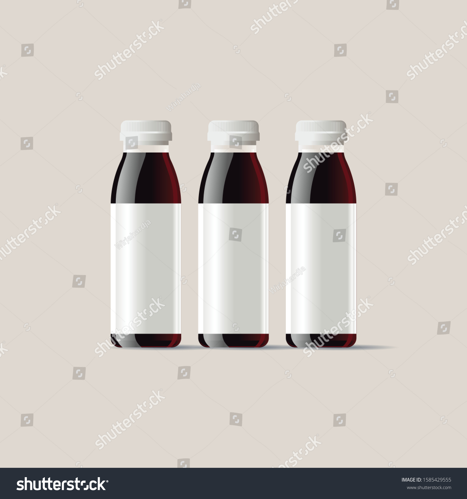 Download Ice Coffee Bottle Mockup Cold Brew Stock Vector Royalty Free 1585429555