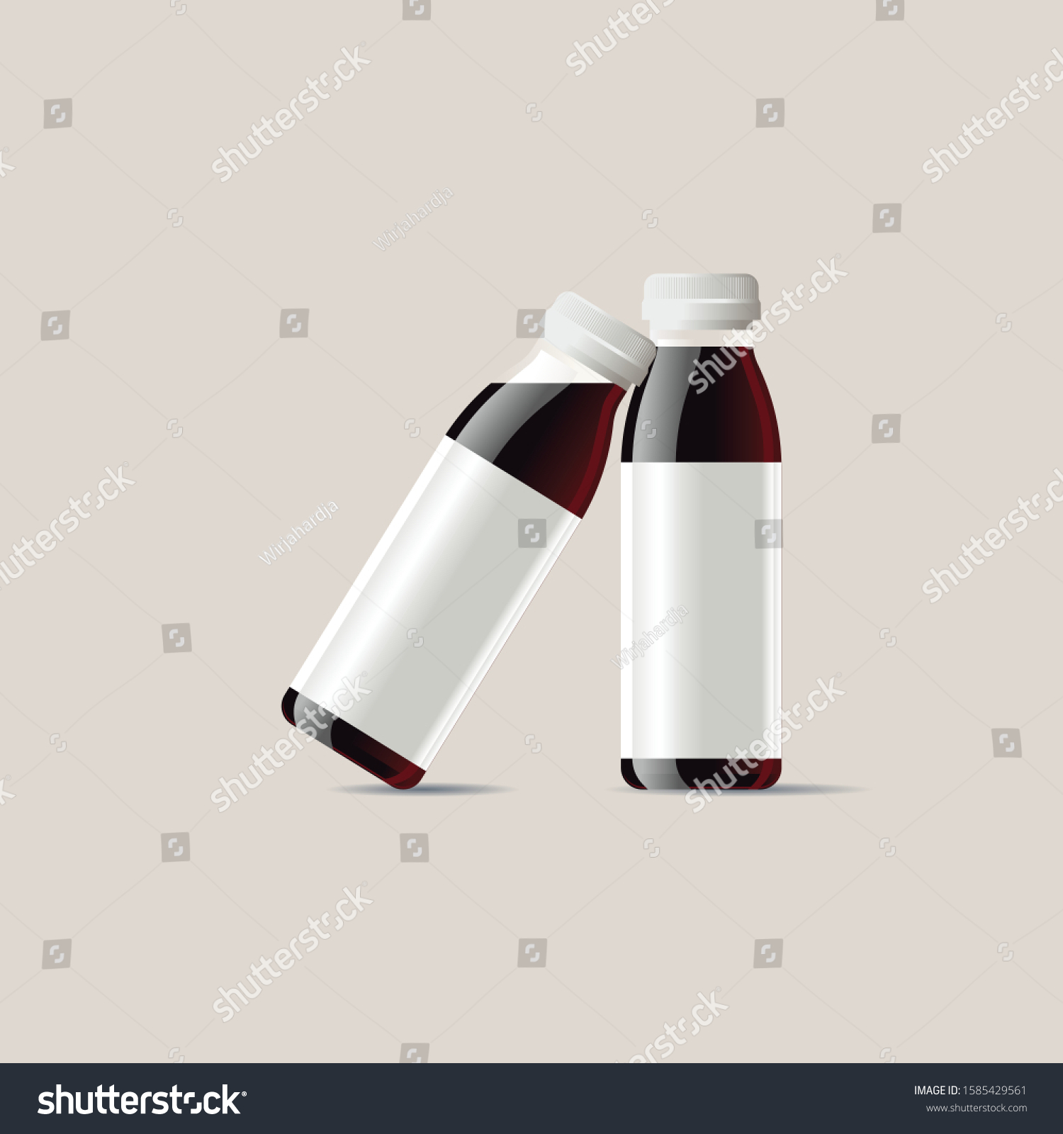 Download Ice Coffee Bottle Mockup Cold Brew Stock Vector Royalty Free 1585429561