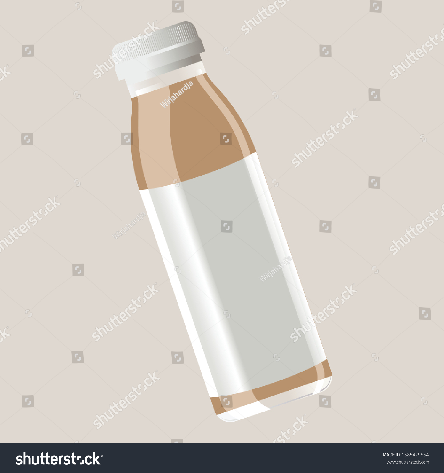 Download Ice Coffee Bottle Mockup Cold Brew Stock Vector Royalty Free 1585429564