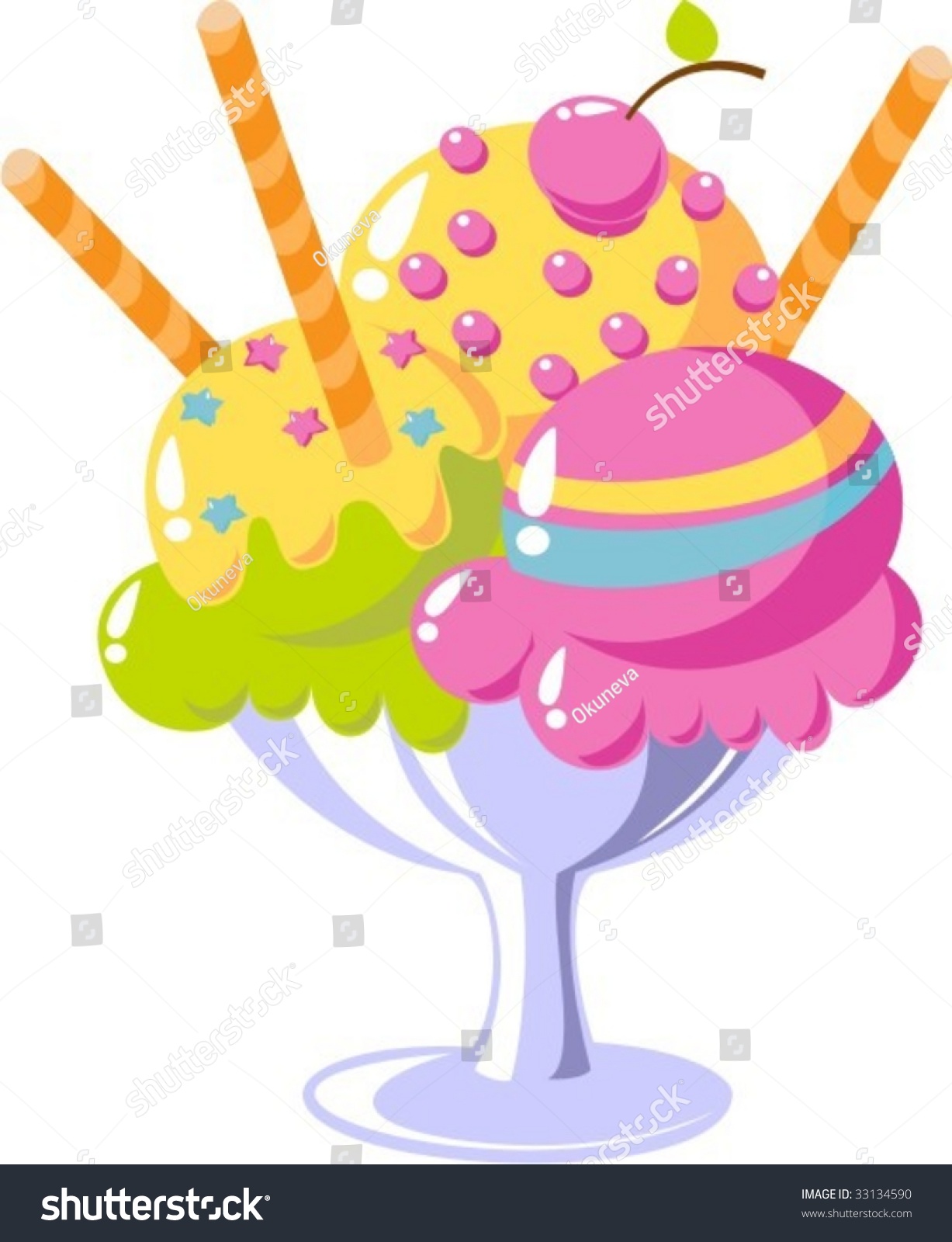 Ice-Cream Stock Vector Illustration 33134590 : Shutterstock