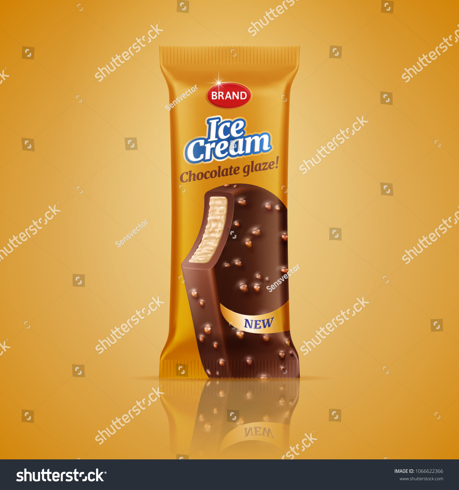 Download Ice Cream Bar Packaging Design Isolated Stock Vector Royalty Free 1066622366