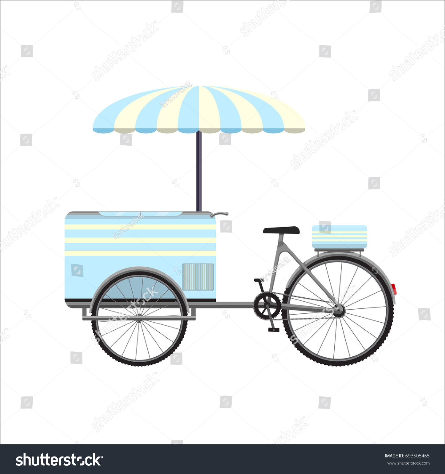 SVG of Ice cream bicycle cart vector illustration isolated on white background svg