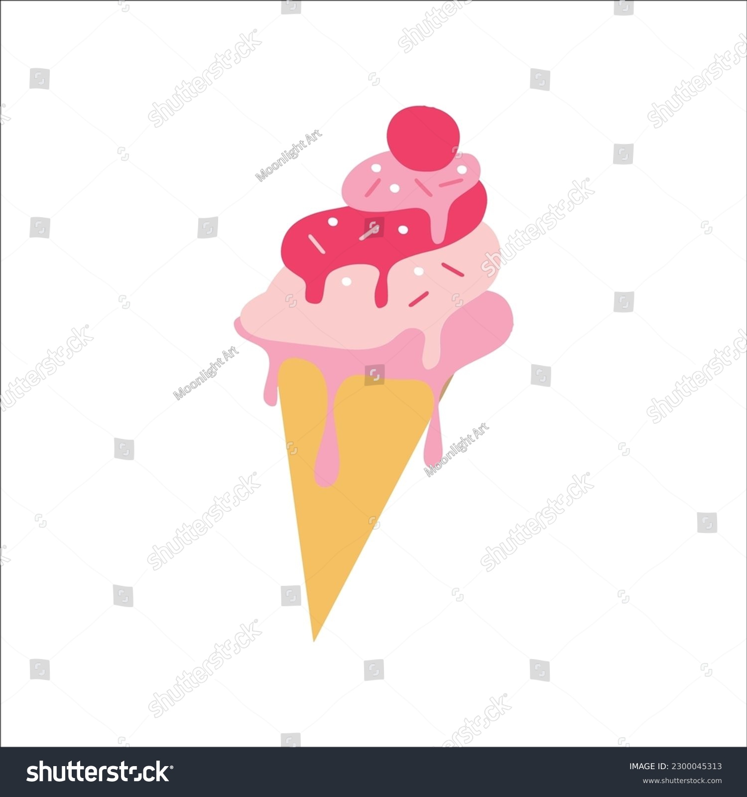 SVG of Ice cream SVG, Sweet Ice Cream SVG, Cute Ice Cream SVG, Cricut, Silhouette, cut file, cut design, Instant Download eps, svg, png svg