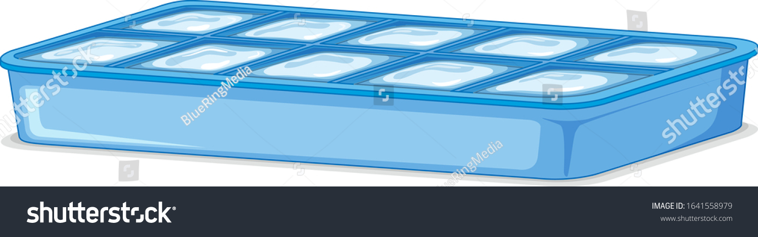 SVG of Ice tray full of ice on white background illustration svg