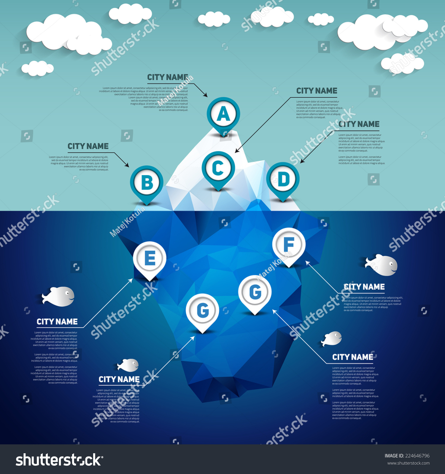 Iceberg Infographic Vector Illustration Stock Vector (Royalty Free ...