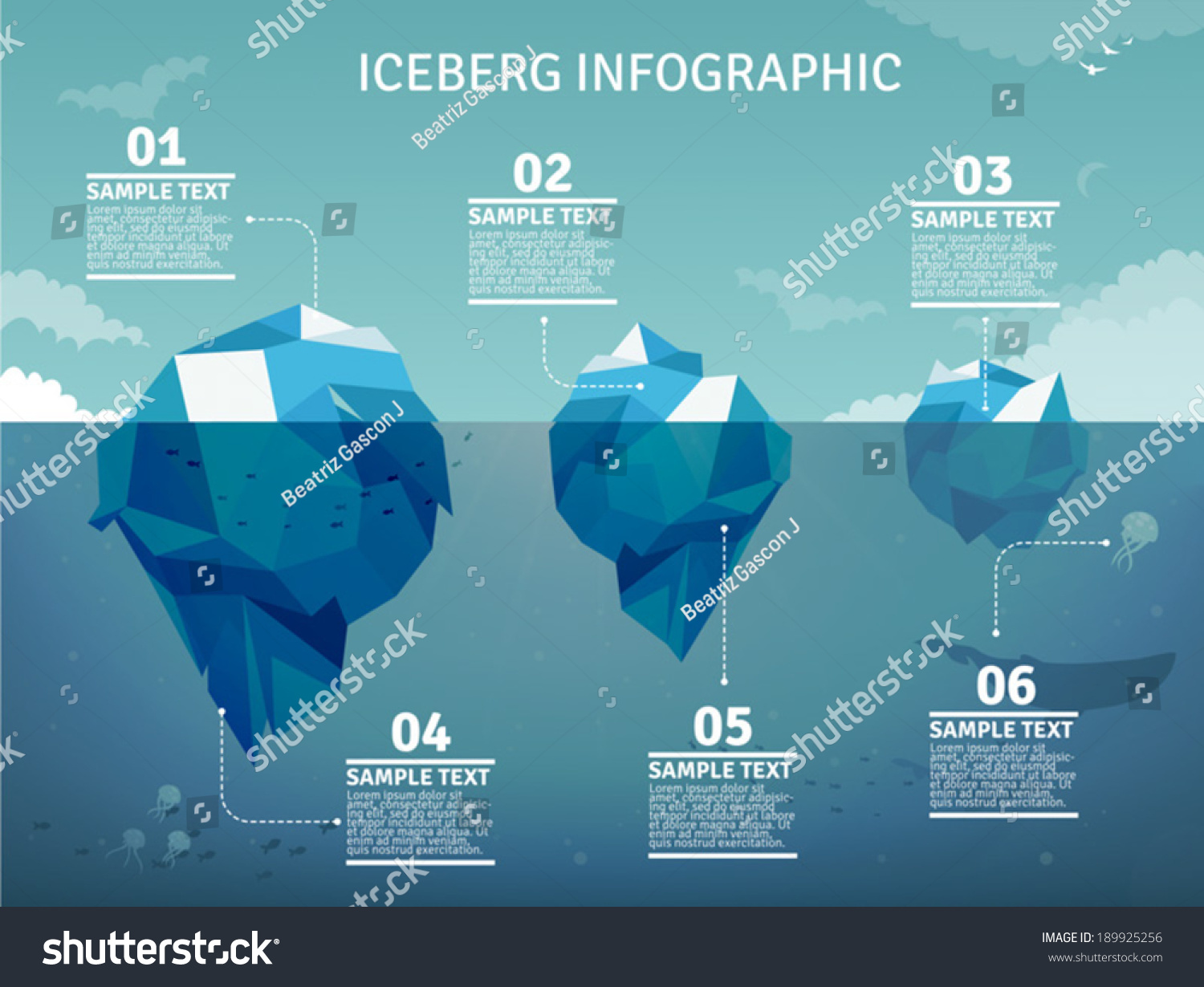Iceberg Infographics Stock Vector Illustration 189925256 : Shutterstock