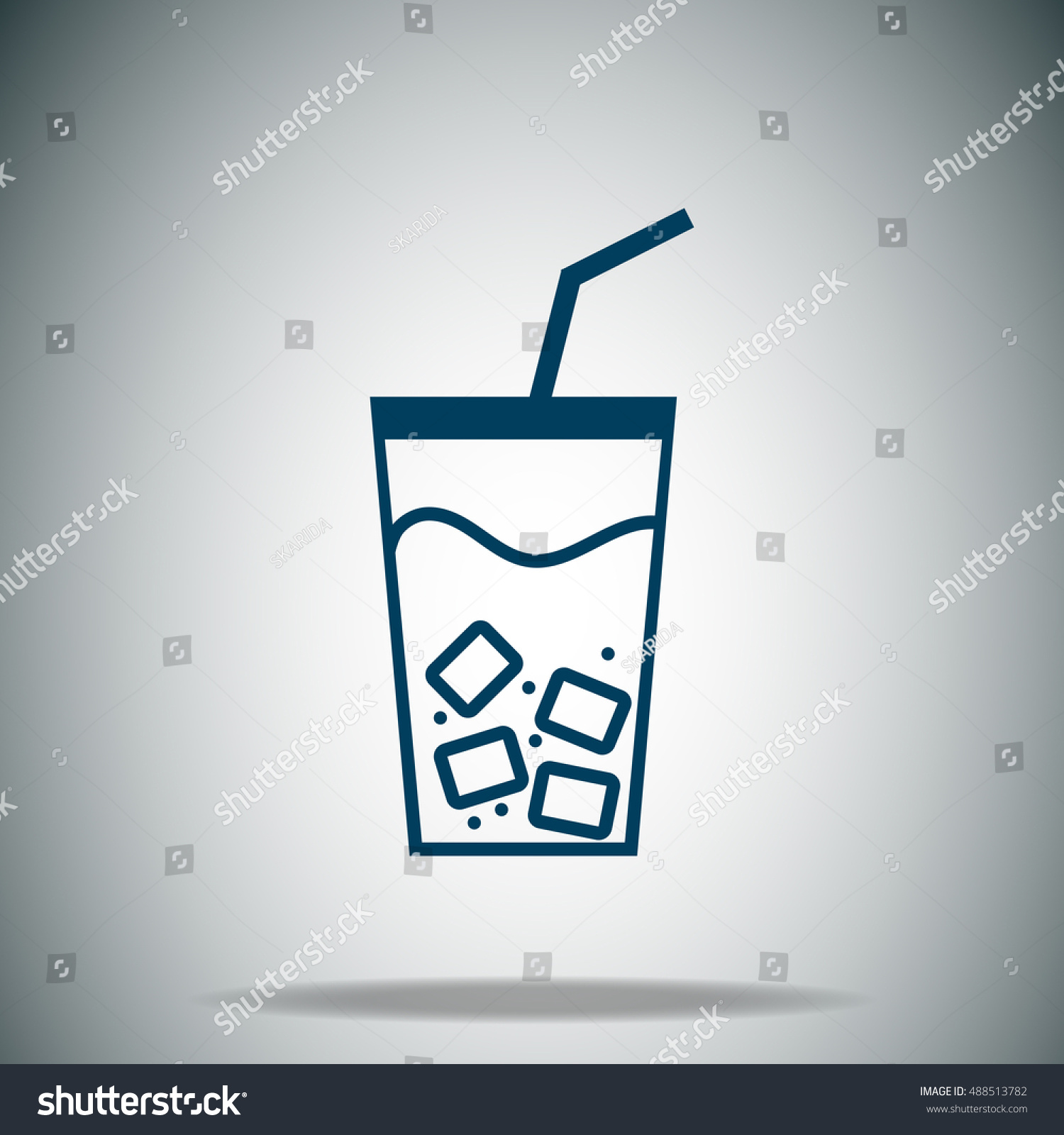 Iced Drink Vector Icon Stock Vector (Royalty Free) 488513782 | Shutterstock