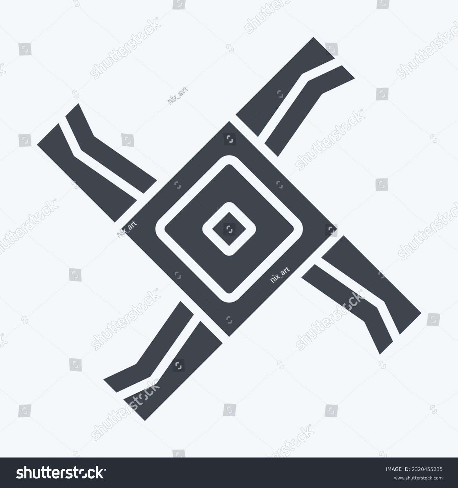 SVG of Icon Brigid Cross. related to Celtic symbol. glyph style. simple design editable. simple illustration svg