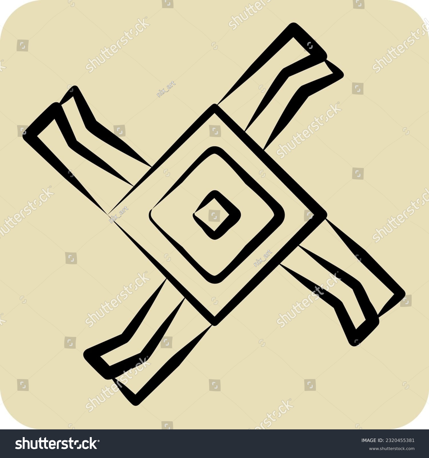 SVG of Icon Brigid Cross. related to Celtic symbol. hand drawn style. simple design editable. simple illustration svg