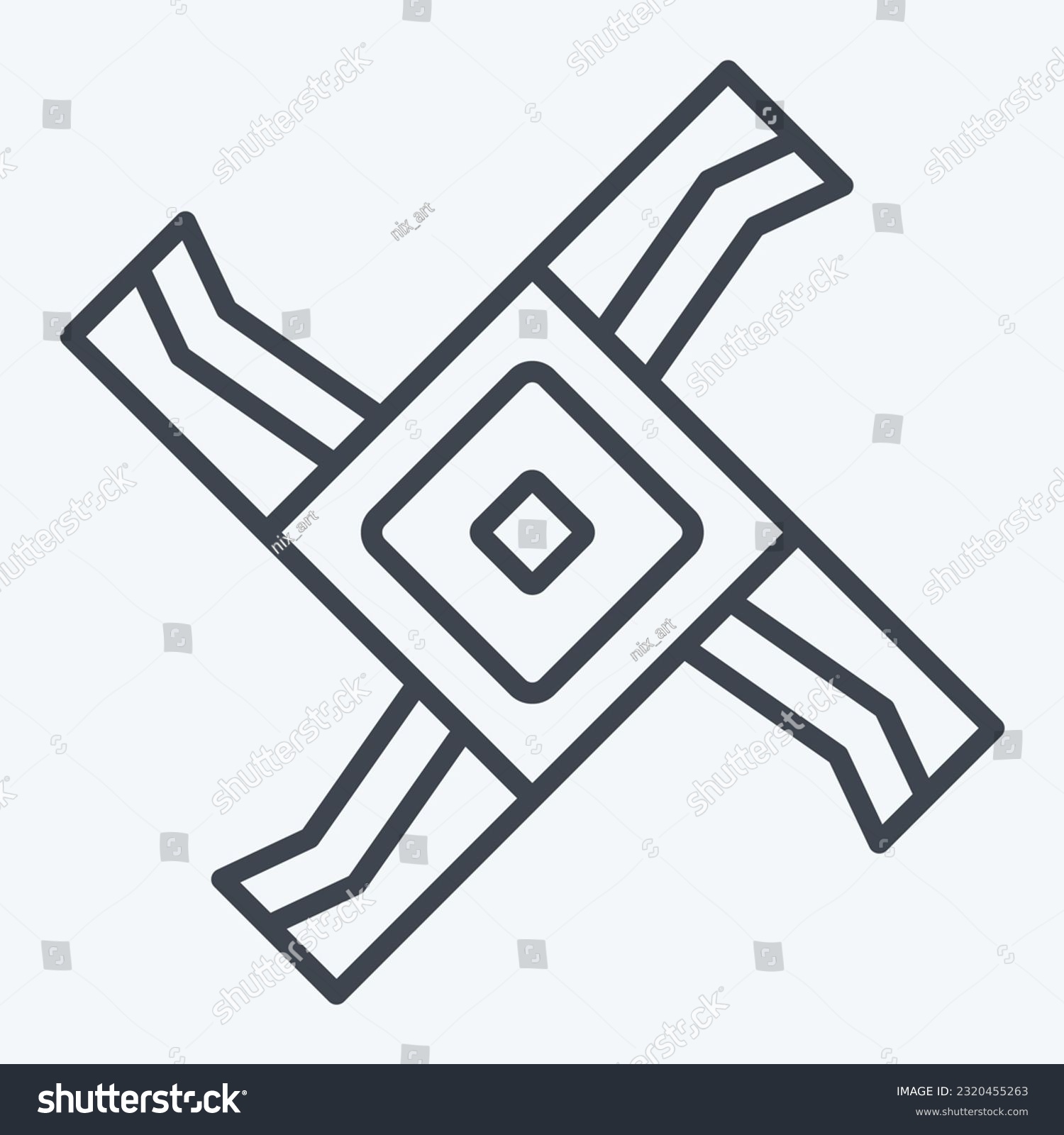 SVG of Icon Brigid Cross. related to Celtic symbol. line style. simple design editable. simple illustration svg