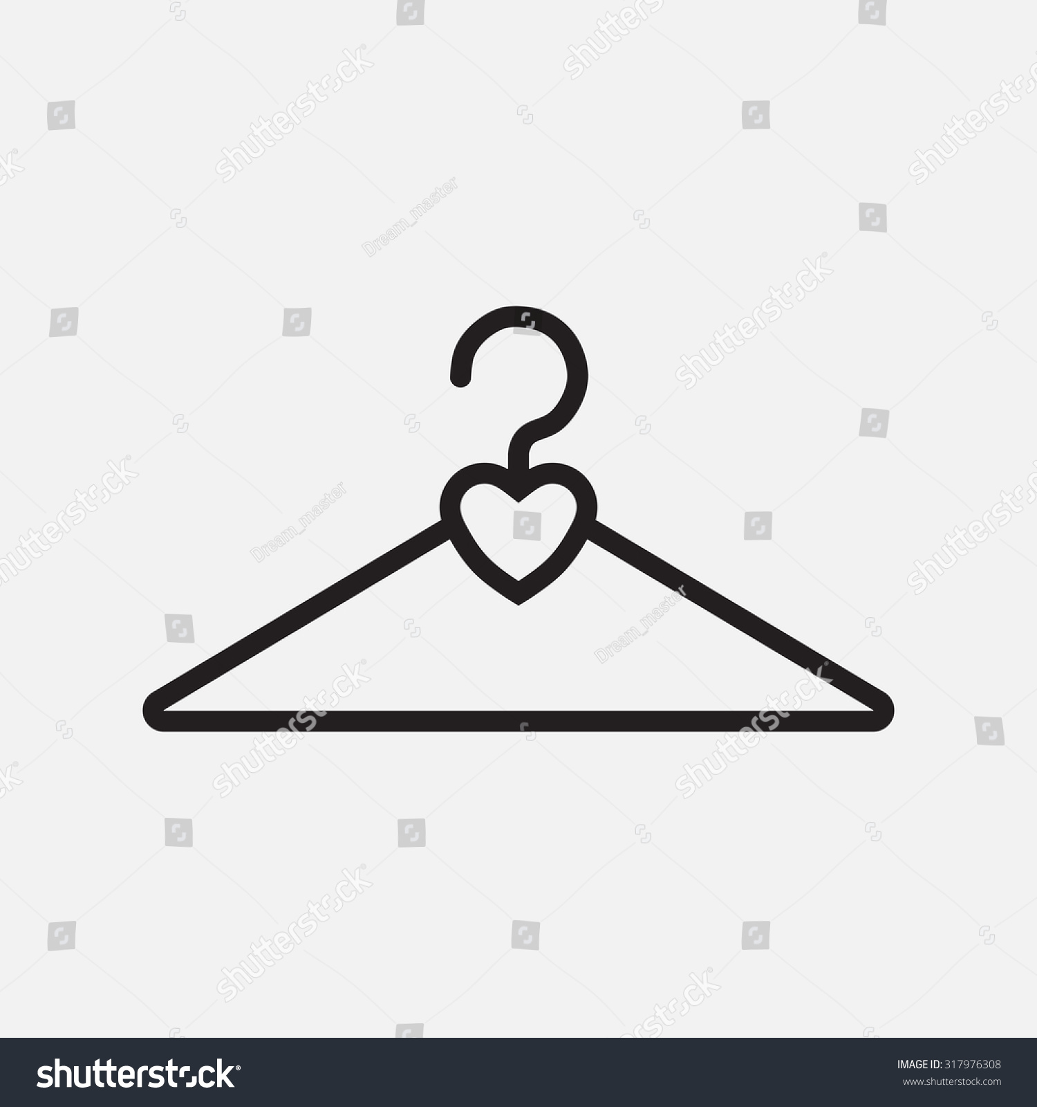 Icon Clothing Hanger Hearts, Accessories For Fashion Stock Vector ...