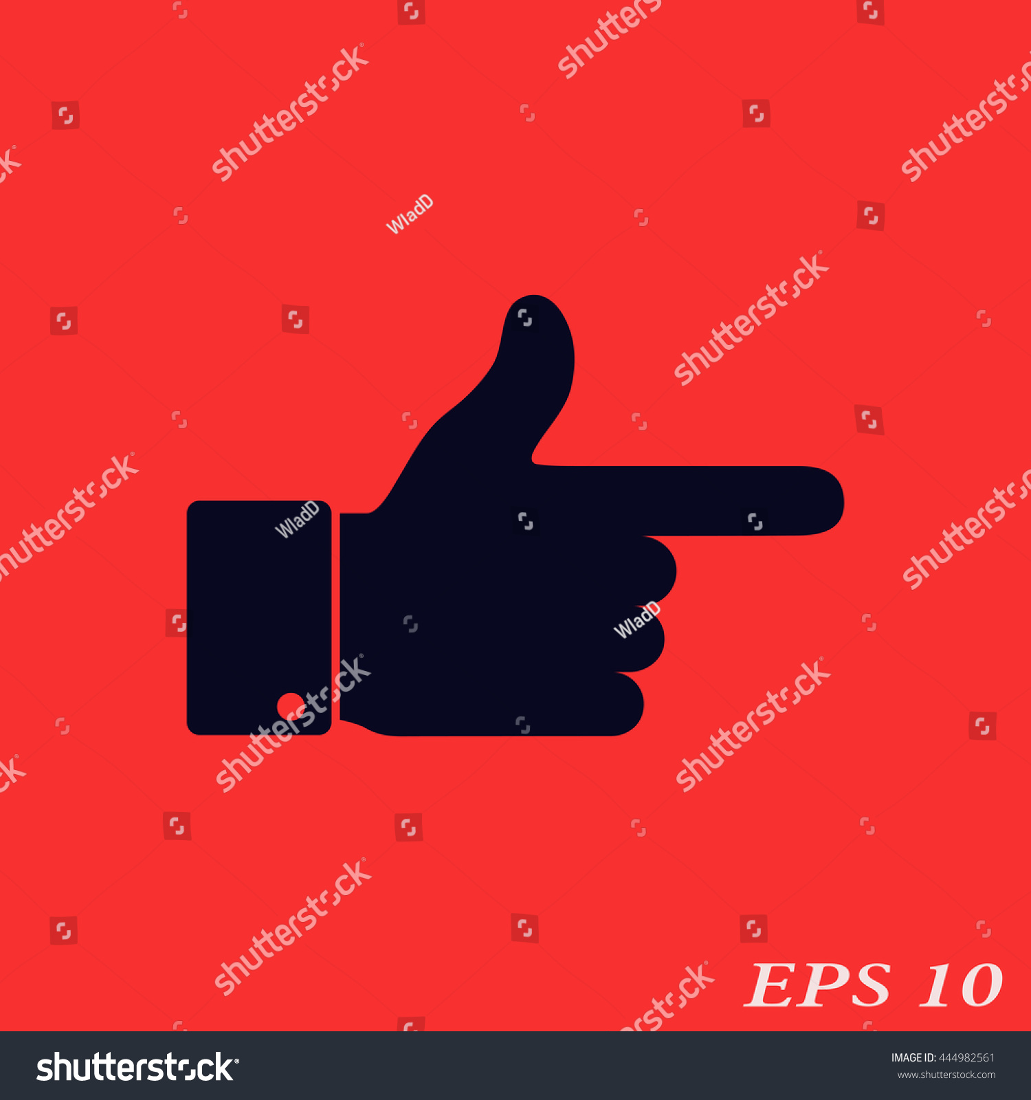 Icon Cursor Pointing Finger. Stock Vector 444982561 : Shutterstock