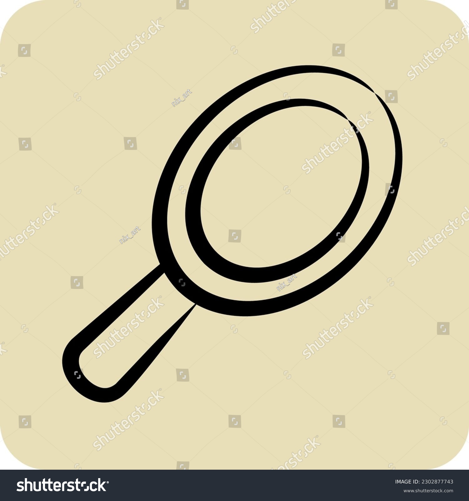 recommend clip art: Icon Hand Mirror. suitable for medicine symbol. hand drawn style. simple design editable. design template