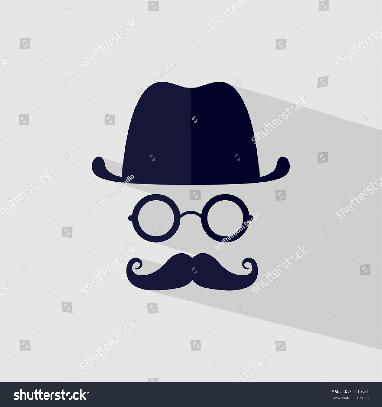 Icon Hat Glasses Vector File Layered Stock Vector (royalty Free 