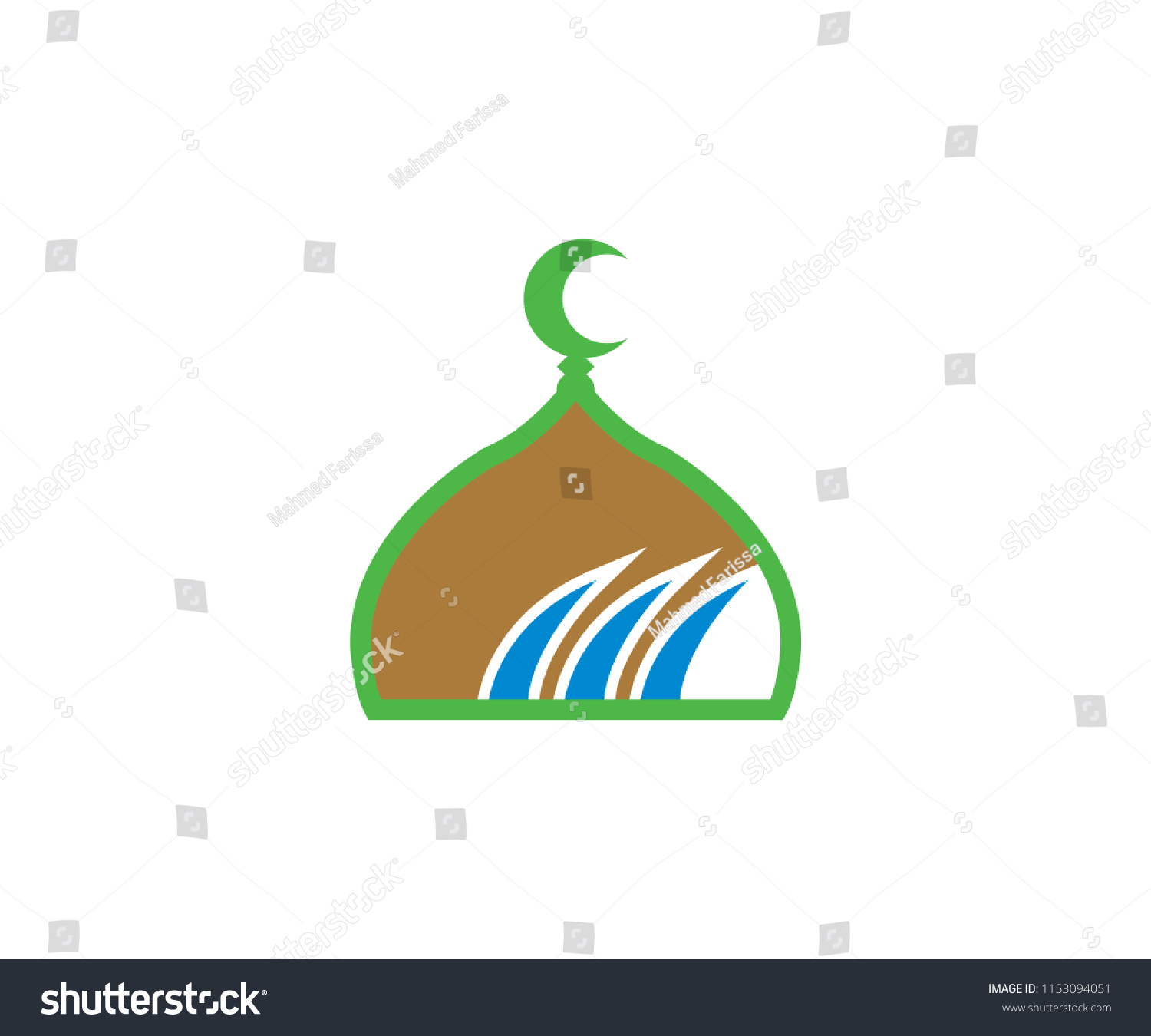 Icon Islam Symbol Mosque Muslim Stock Vektorgrafik Lizenzfrei