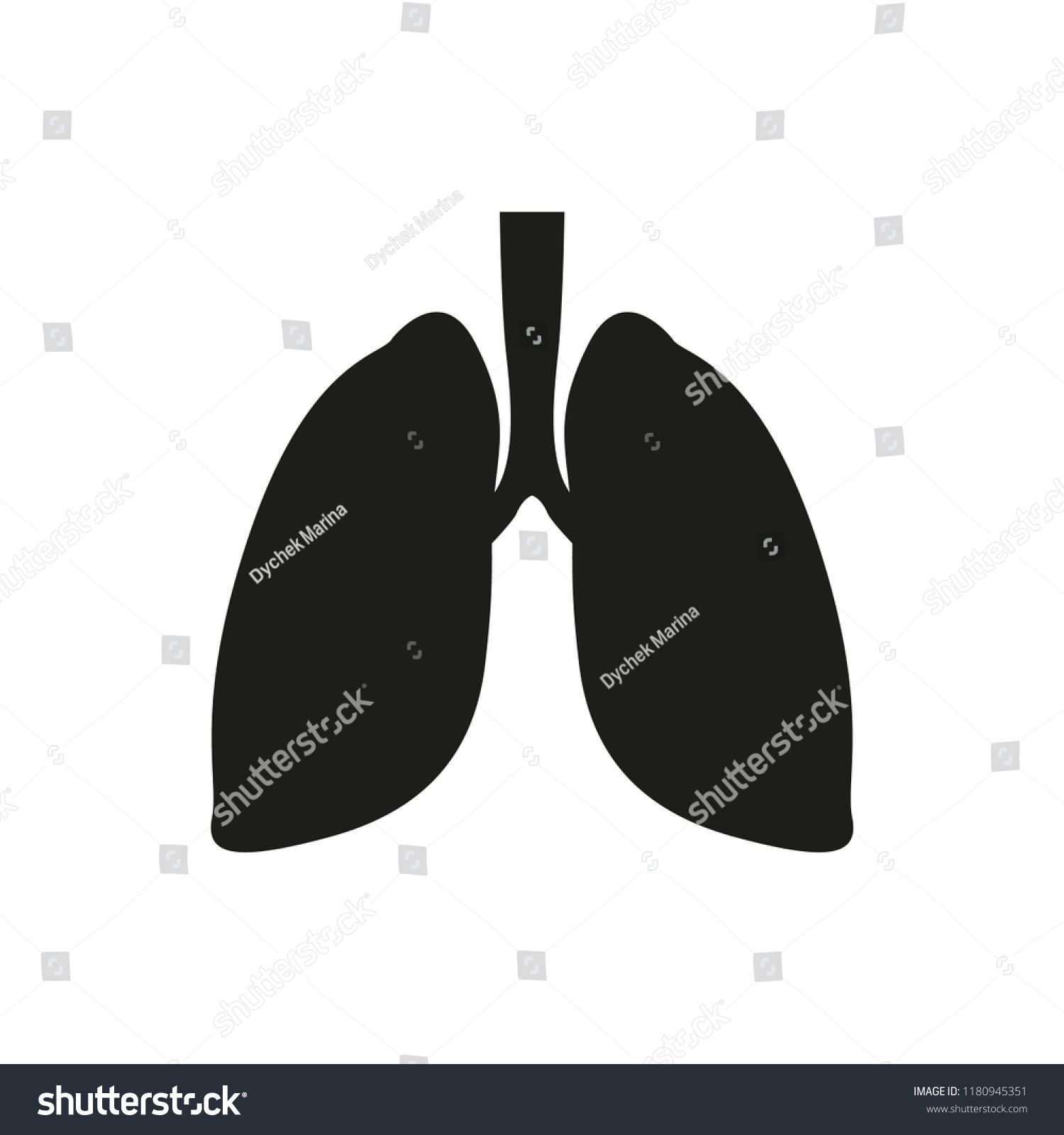 アイコン肺 簡単なベクターイラスト のベクター画像素材 ロイヤリティフリー