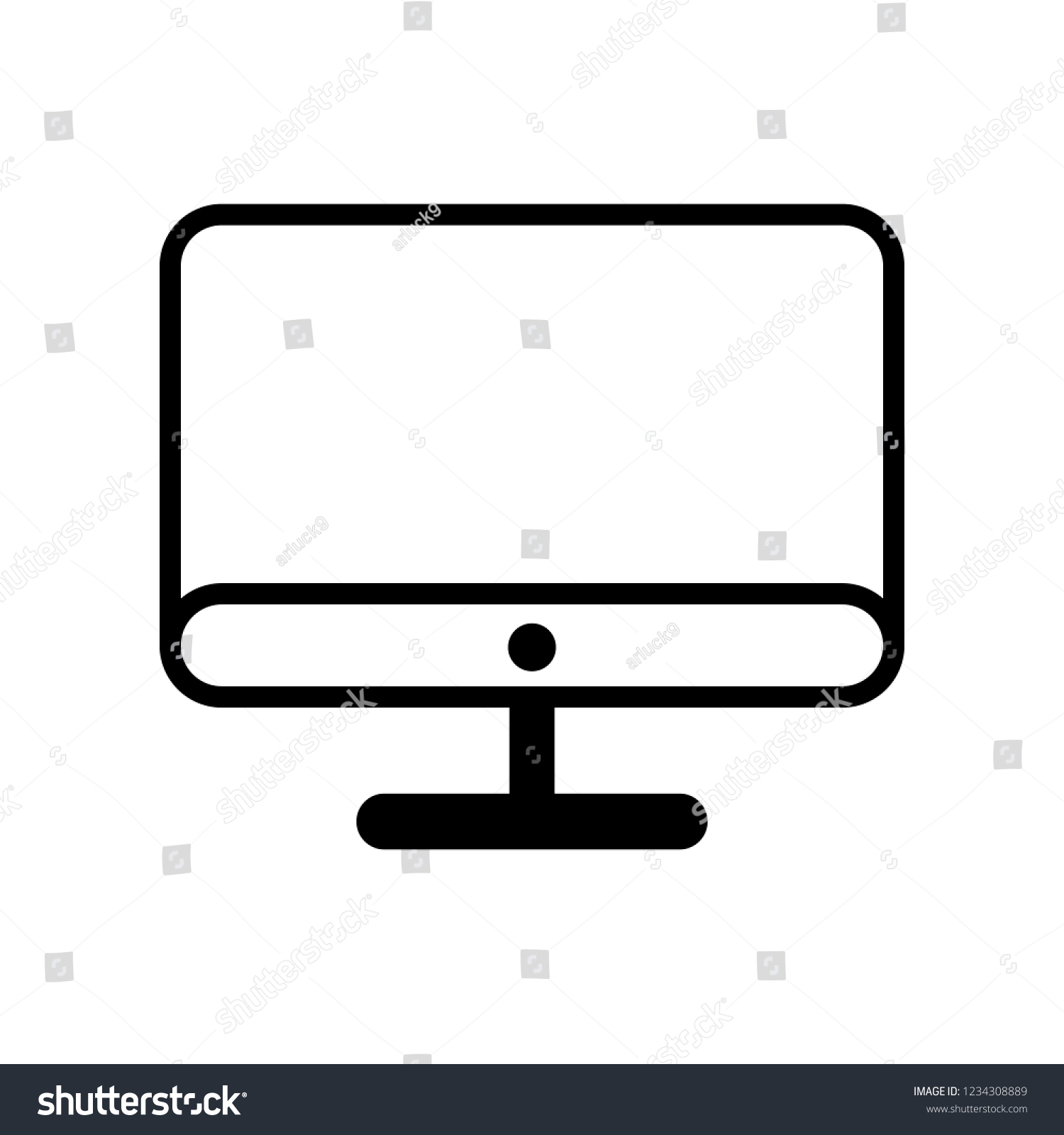 Icon Monitor Pc Illustrator Stock Vector Royalty Free