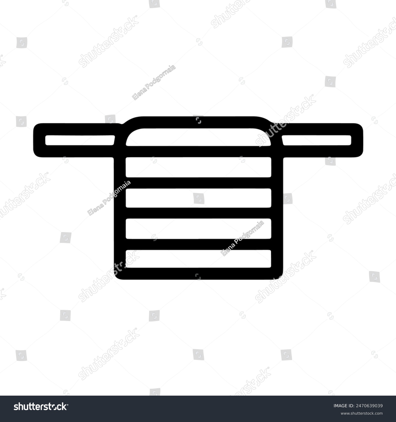 recommend clip art: Icon Name Hand Towel - An image depicting a hand towel,  Outline Black