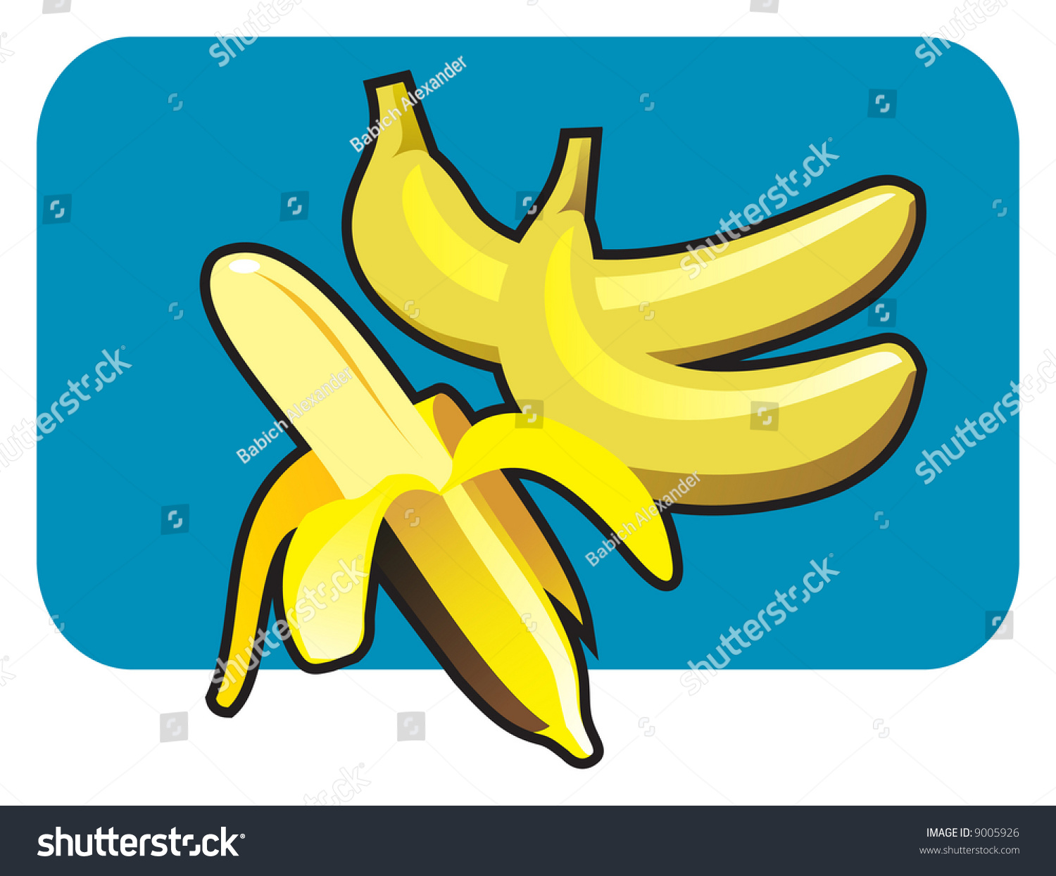 Icon Of Banana Stock Vector Illustration 9005926 : Shutterstock