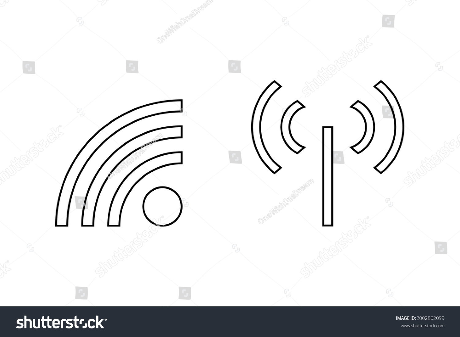 Icon Internet Connected Vector Black White Stock Vector (Royalty Free ...