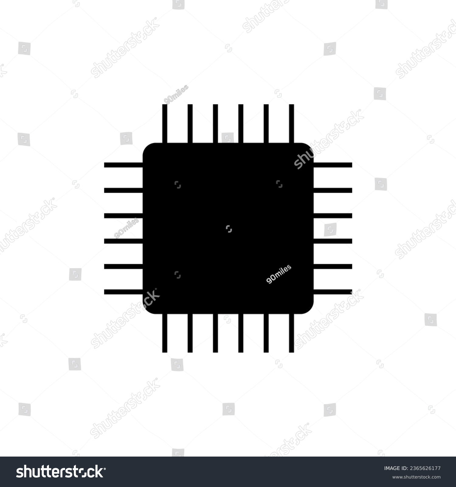 SVG of Icon of man's head and computer chip or processor. Concept of programmed or robotic thinking and action. Vector Illustration svg
