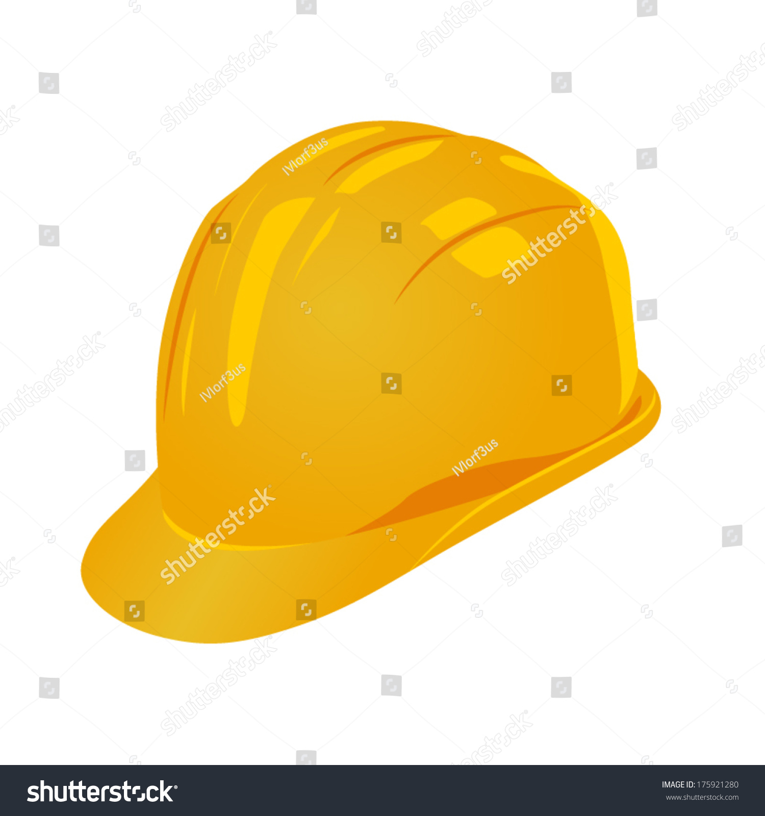 Icon Worker Helmet Stock Vector (Royalty Free) 175921280