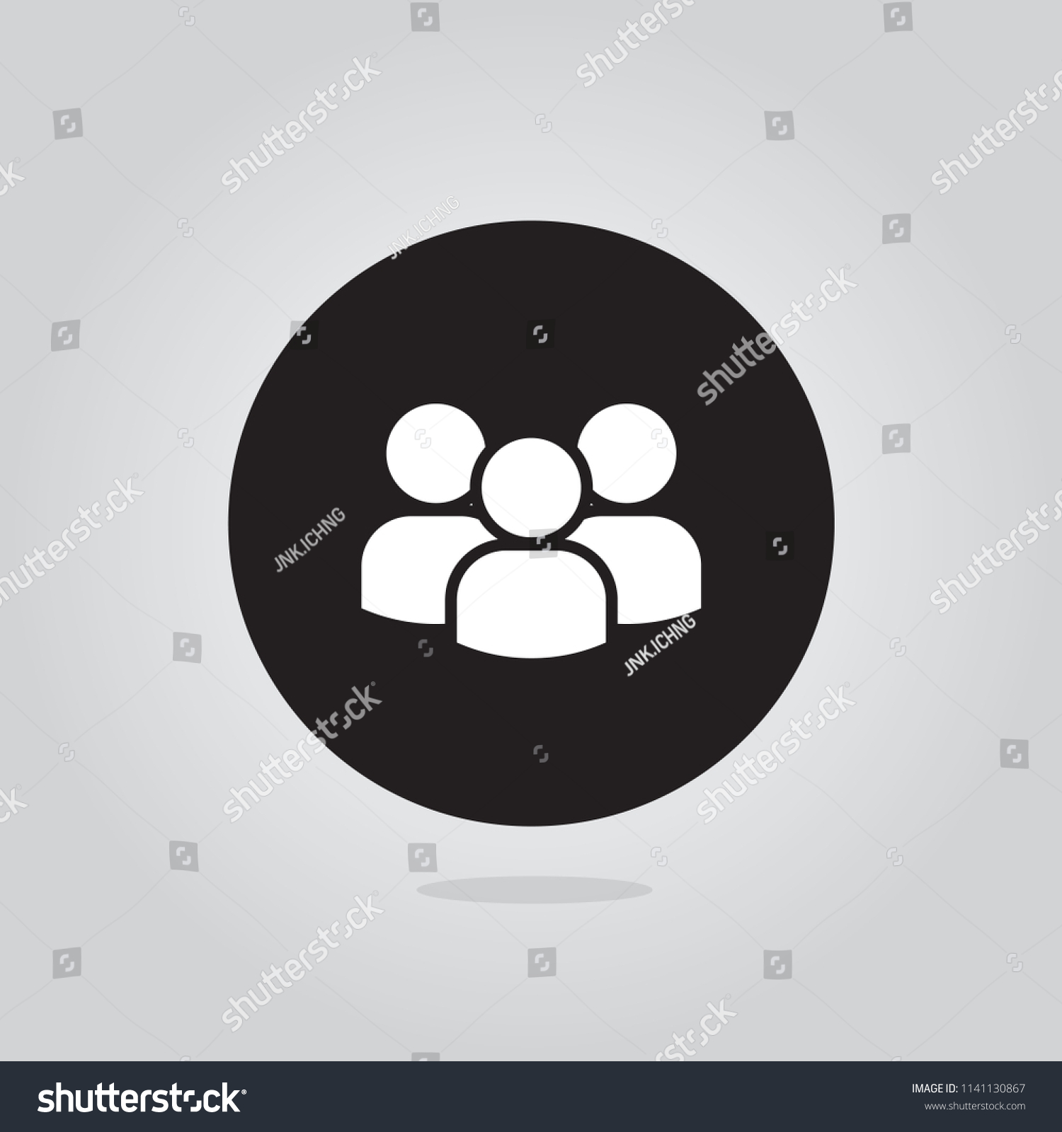 Icon Person Black White Stock Vector (Royalty Free) 1141130867