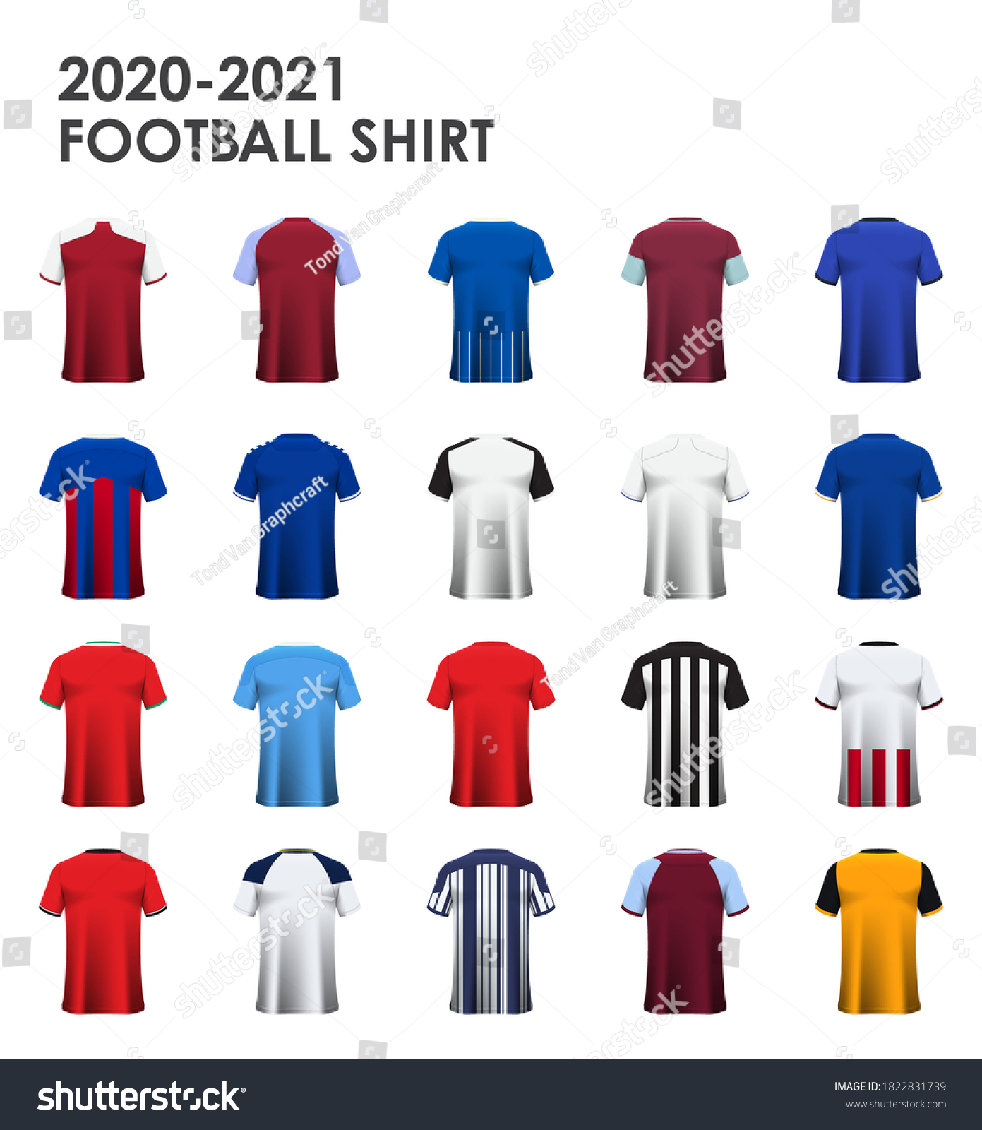 Download Icon Set Soccer Kit Football Jersey Stock Vector Royalty Free 1822831739