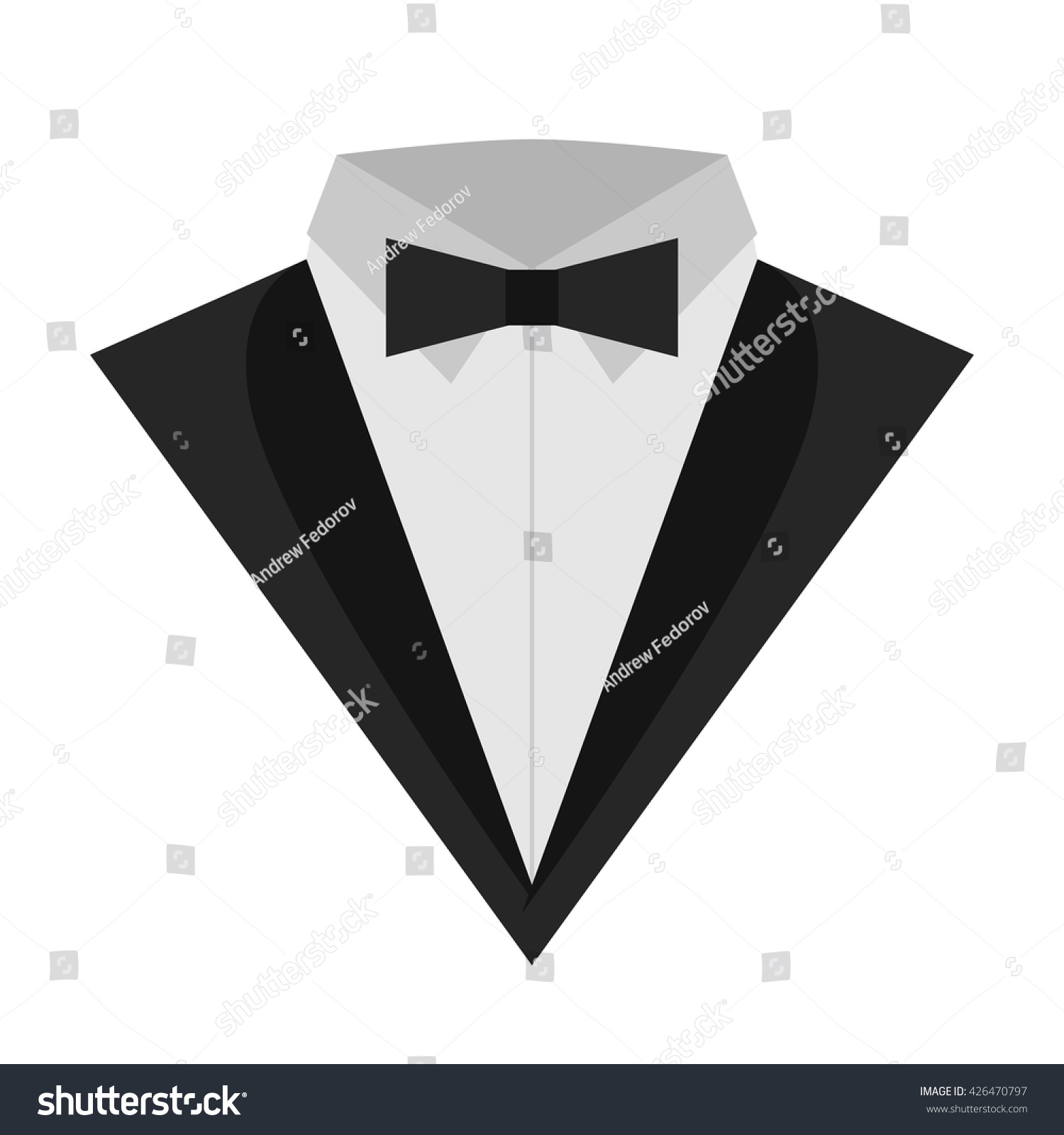 Icon Tuxedo Flat Icon Classical Tuxedo Stock Vector (Royalty Free ...