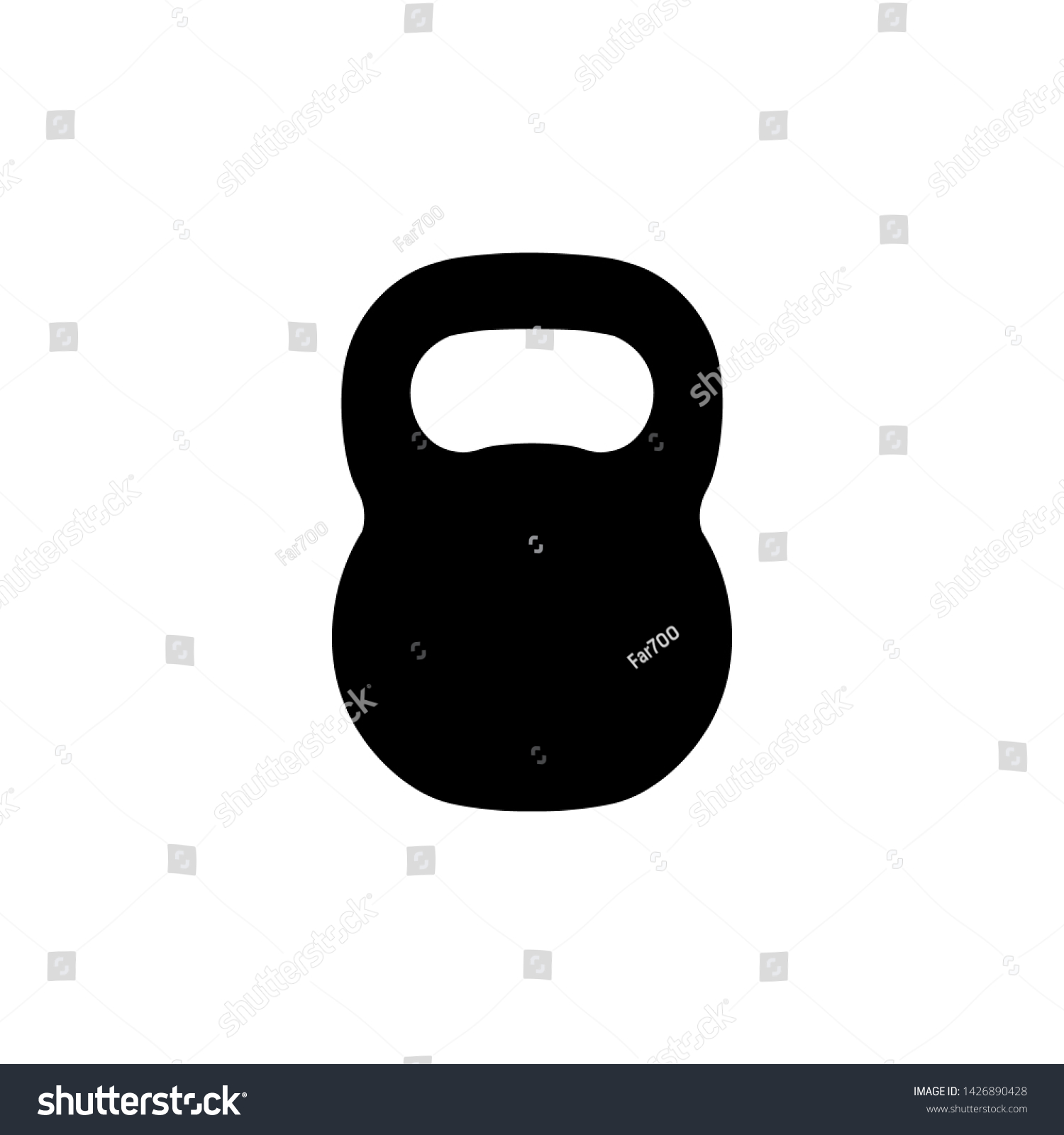 Icon Weight Vector Drawing Black Silhouette Stock Vector (Royalty Free ...