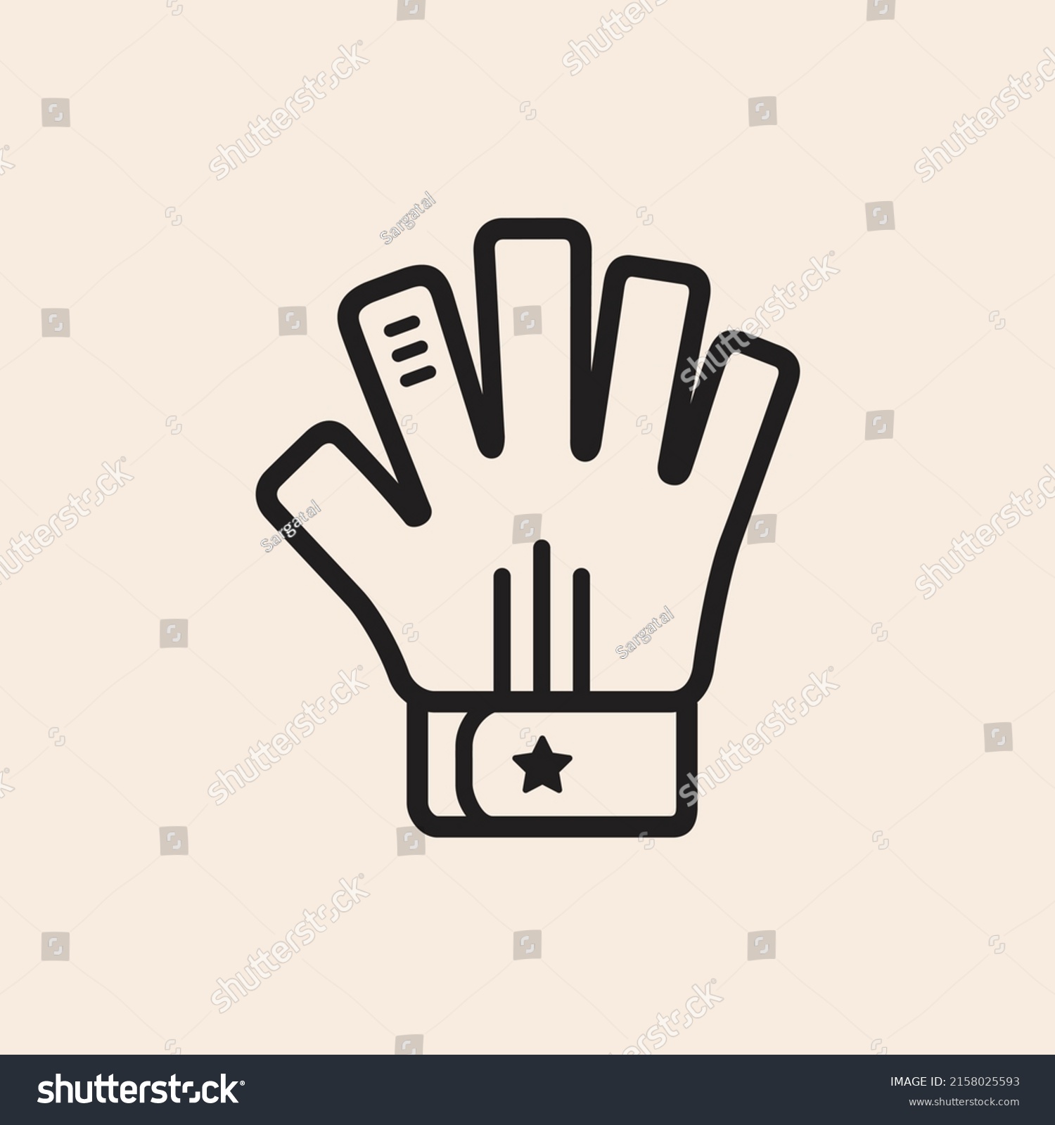 Iconic Vector Outline Soccer Football Goalkeepers Stock Vector (Royalty ...