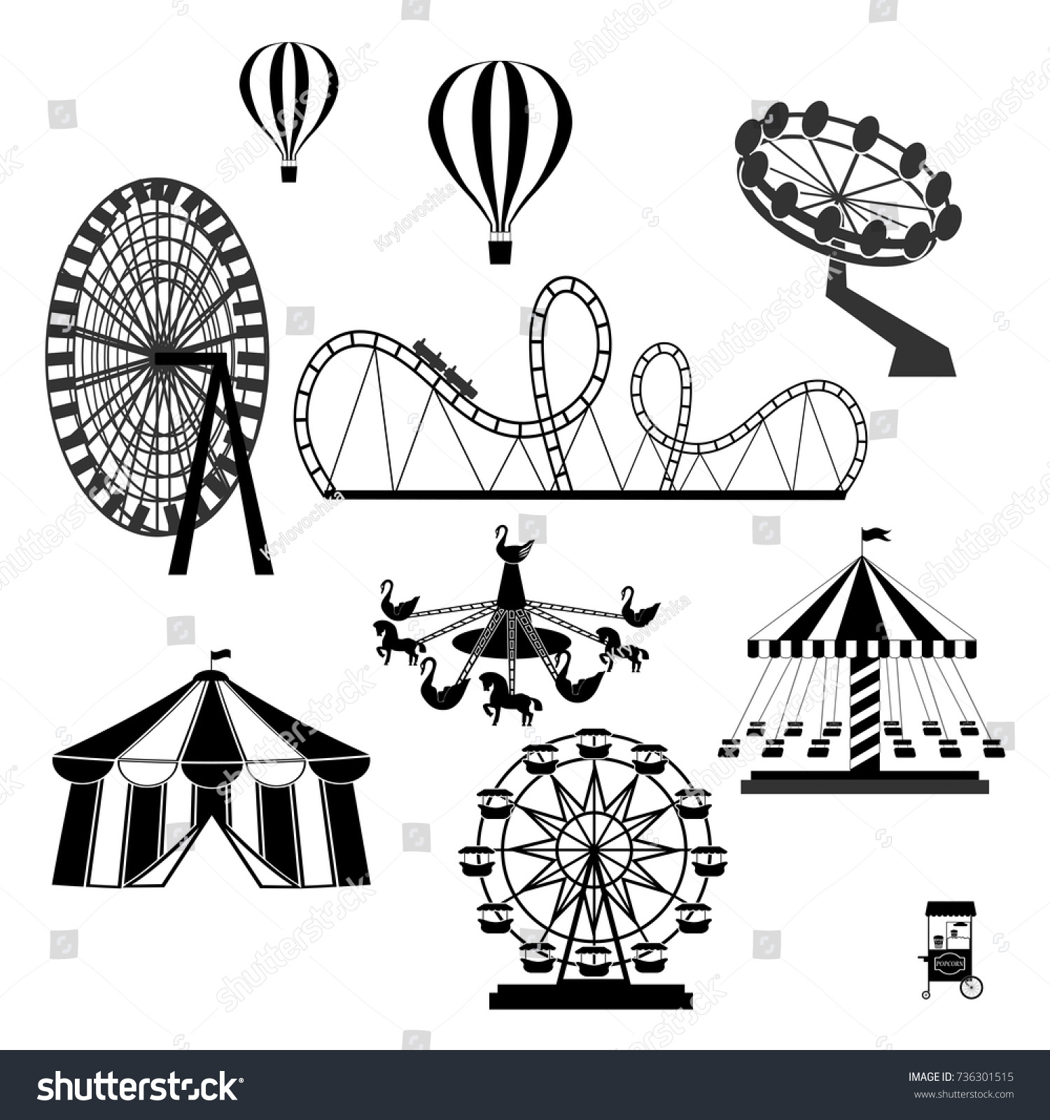 11,073 Ferri wheel roller coaster Images, Stock Photos & Vectors ...