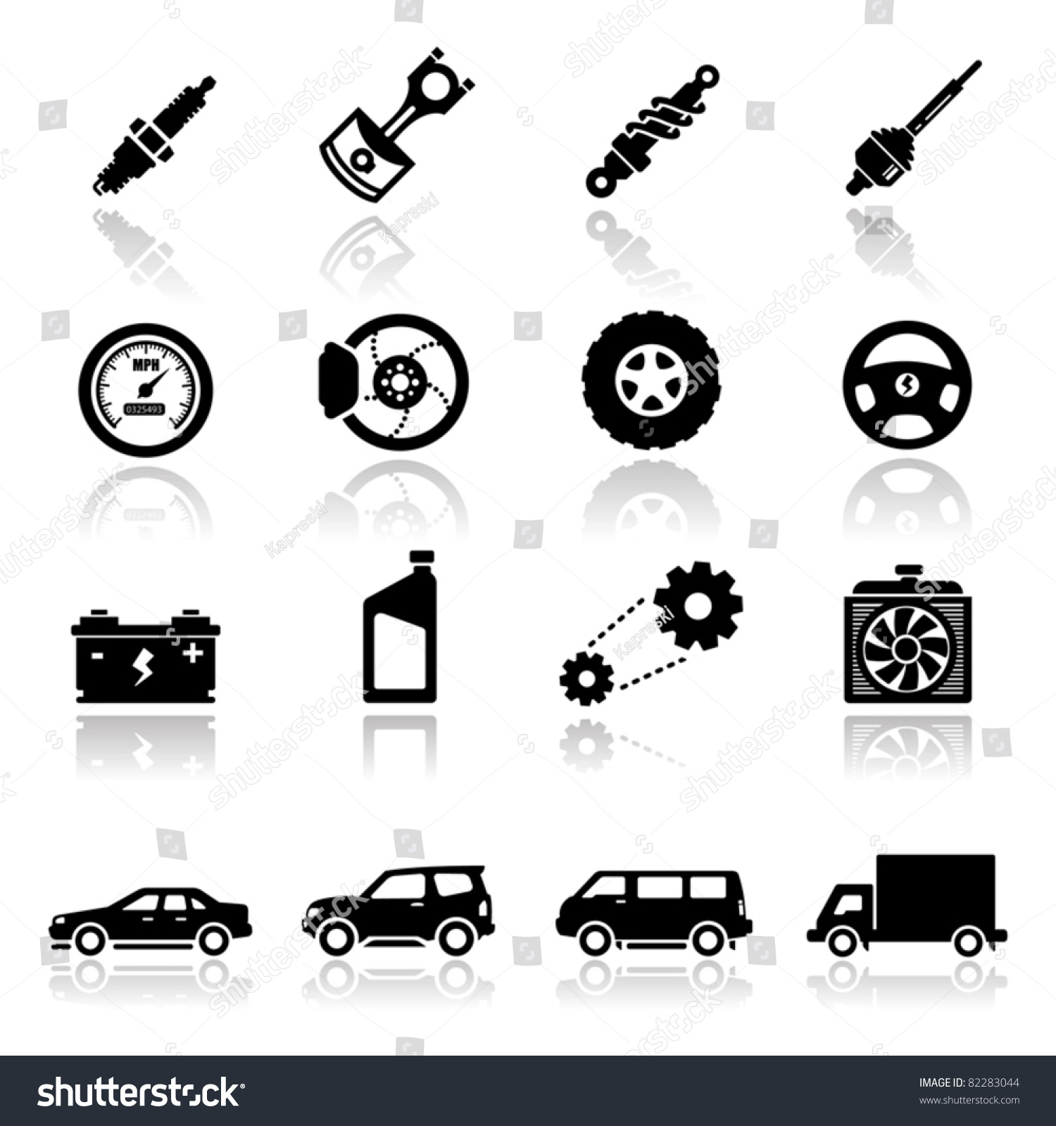 SVG of Icons set Auto parts svg