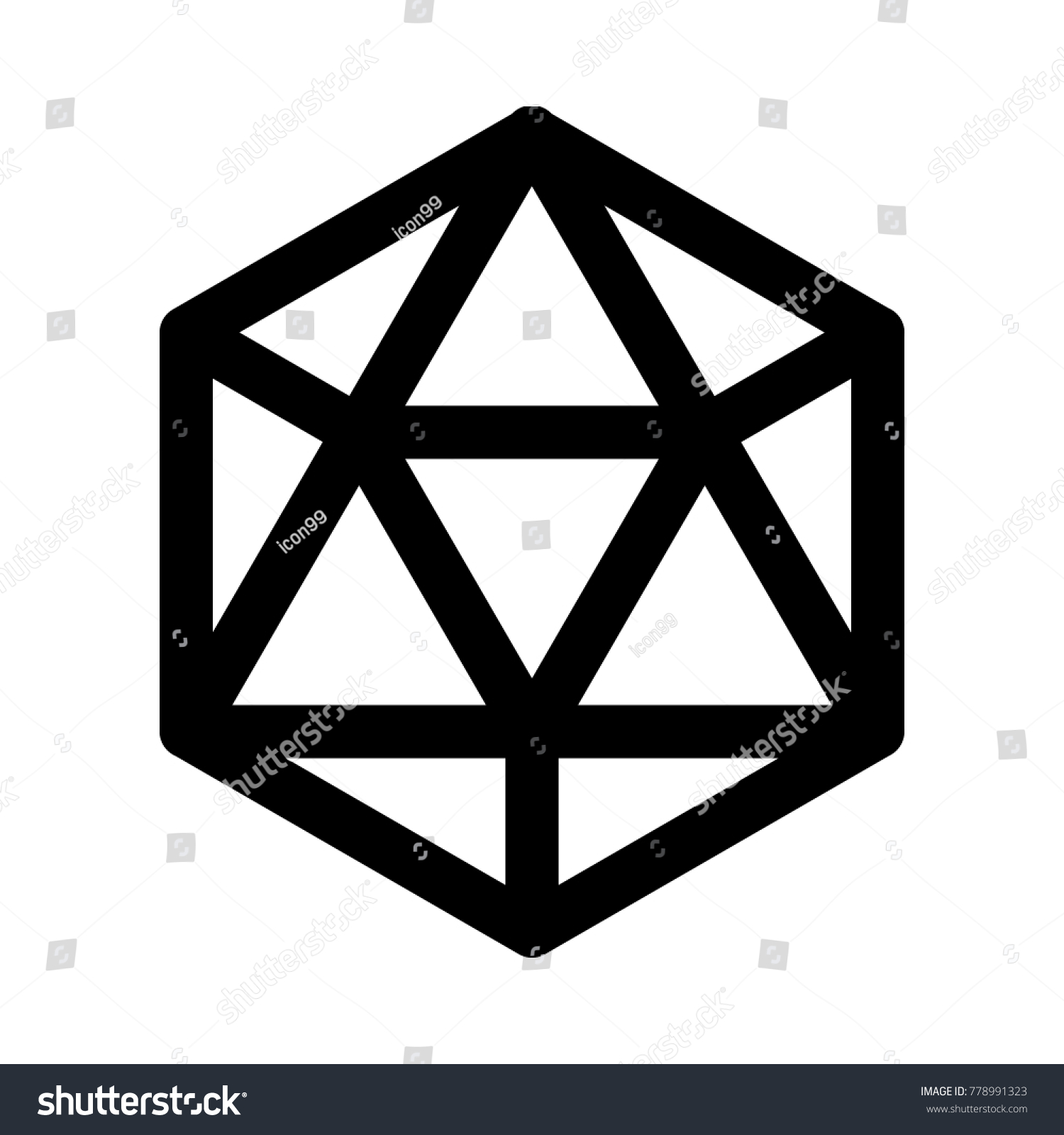 Icosahedron Shaped Polyhedron Stock Vector (Royalty Free) 778991323