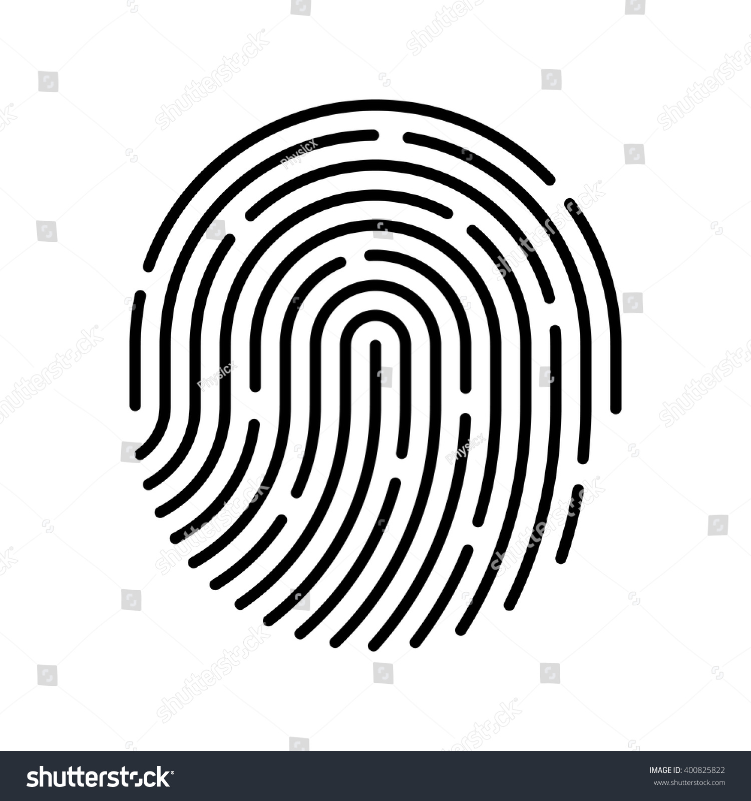 Id App Icon Fingerprint Vector Illustration Stock Vector (Royalty Free ...